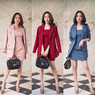 👉🏻 set2ชิ้น  blazer +dress