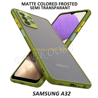 เก็บเงินปลายทาง เคสโทรศัพท์ Samsung Galaxy A72 A52 A32 Phone Case Camera Lens Protection Luxury Transparent Matte PC Back Cover เคส ซัมซุงA32 ซัมซุงA52 ซัมซุงA72 Casing