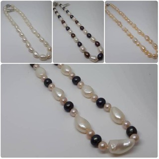 สร้อยคอมุกแท้ ไข่มุกแท้  สร้อยคอไข่มุก Real Pearl Necklace สินค้ามีหลายแบบ พร้อมส่งจากไทย