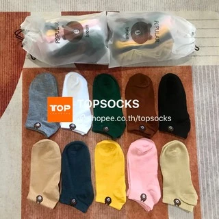 ถุงเท้าผู้หญิง ลายหมี🐻ถุงเท้าข้อสั้น 1แพคมี10คู่ พร้อมส่งจากไทยTOPSOCKS