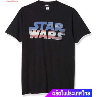 เสื้อยืดผู้หญิง Tee เสื้อยืดแขนสั้น Star Wars Mens SW USA Flag T-Shirt Short sleeve T-shirts