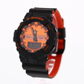 Win Watch shop นาฬิกา Casio GShock รุ่น GA800BR1ADR นาฬิกาผู้ชาย สายเรซิ่นสีดำ ส้มรับเต็ม