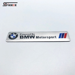 Sieece BMW Motorsport อลูมิเนียมโลโก้รถด้านข้าง Fender ด้านหลังป้ายสัญลักษณ์สติกเกอร์รถยนต์ สติ๊กเกอร์สำหรับ BMW