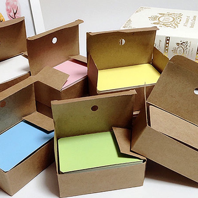 การ์ดข้อความการ์ด Diy สีพื้น 100 ชิ้น