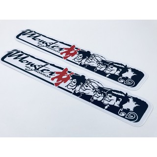 สติ๊กเกอร์ Monster JDM Sticker สติกเกอร์ 2ชิ้น แต่งรถ ติดรถ รถยนต์ รถกระบะ รถมอเตอร์ไซค์ ติดกระจก ข้างรถ ท้ายรถ สเกิร์ต