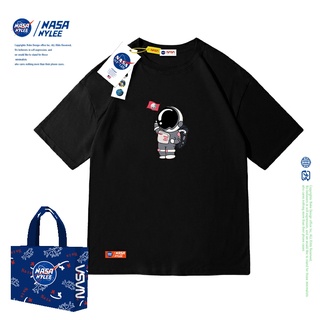 เสื้อยืด เสื้อยืดแขนสั้น พิมพ์ลายนักบินอวกาศ Nasa NYLEE สําหรับผู้ชาย และผู้หญิง