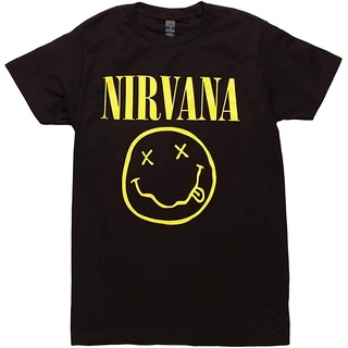 เสื้อยืดผ้าฝ้ายพิมพ์ลายแฟชั่น เสื้อยืด ลาย Nirvana One Sided Smile