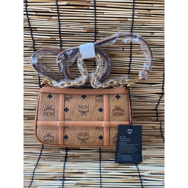 MCM Aren Shoulder Bag In Visetos Cognac - Paopaoshop - ThaiPick