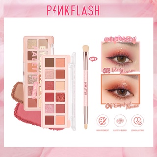 Pinkflash PinkDessert พาเลทอายแชโดว์ 12 เฉดสี กันน้ํา ติดทนนาน