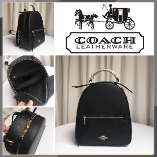 【HOT】Coach F76624 กระเป๋าผู้หญิงกระเป๋าเป้ผู้หญิงกระเป๋าเป้หนังกระเป๋าเป้มินิกระเป๋าเป้ซิปสีดำเรียบๆ