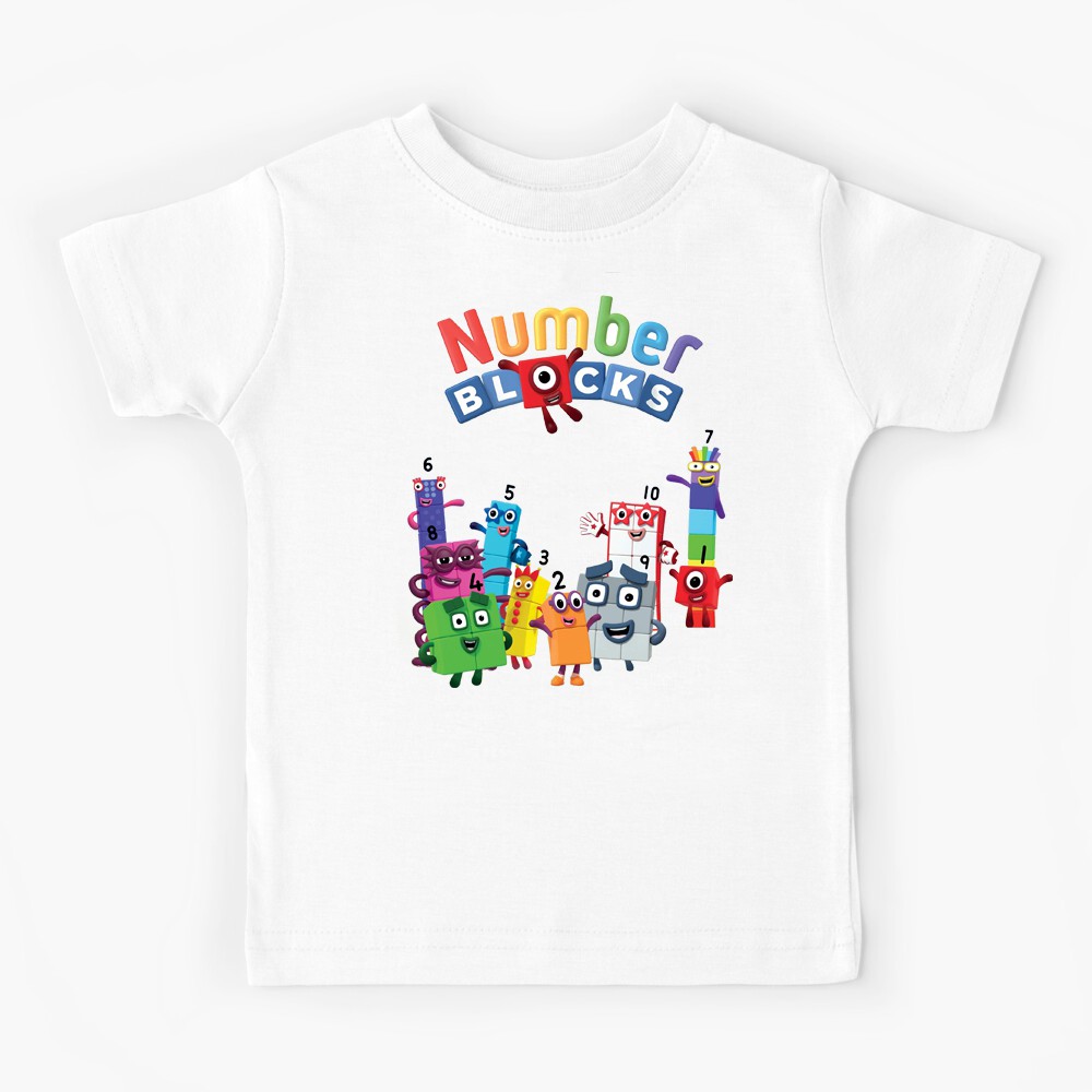 Numberblocks เกม 1-10 จํานวนบล็อกเด็กทารกเสื้อเด็กกราฟิกตลกหนุ่มฮิปสเตอร์วินเทจ unisex casual girl boy t เสื้อน่ารัก kawaii tees เด็กทารกด้านบน 80 ซม.-150 ซม.