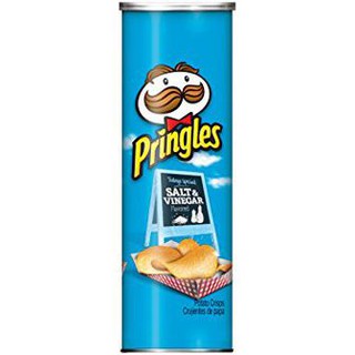 Pringles Salt &amp; Vinegar Crisps 156g พริงเกิลส์ เกลือ แอนด์ น้ำส้มสายชู คริสป์ 156 กรัม