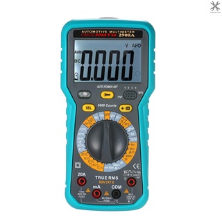 [toolhelper] เครื่องทดสอบมัลติมิเตอร์ดิจิทัล หน้าจอ LCD RMS นับ 6000 ครั้ง พร้อมไฟฉาย