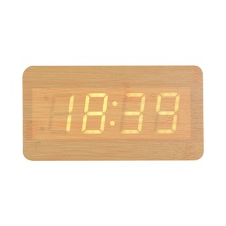 clock WALL CLOCK LED 21X11CM BROWN HLS Home decoration Home &amp; Furniture นาฬิกา นาฬิกาแขวน HOME LIVING STYLE LED 21x11 ซม