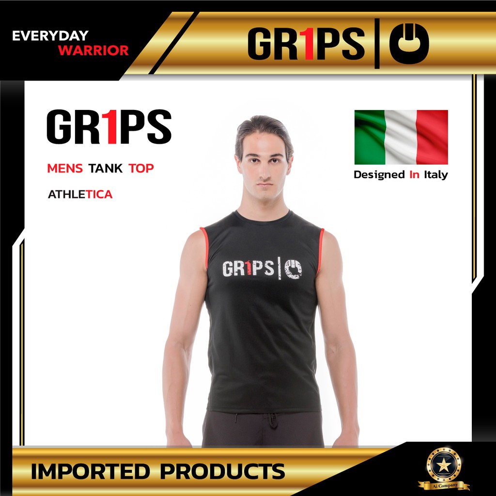 เสื้อกล้ามออกกำลังกาย เสื้อออกกำลังกาย สำหรับผู้ชาย MEN TANK TOP ATHLETICA แบรนด์ GR1PS