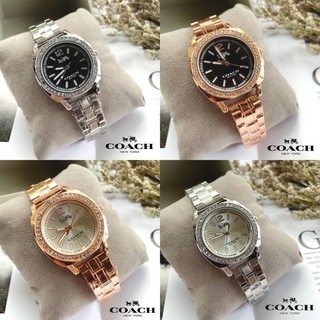 นาฬิกา coach สายเลส ขอบเพชร