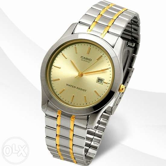 Casio นาฬิกาข้อมือผู้ชาย Silver/Gold หน้าปัดทอง สายสแตนเลส รุ่น MTP-1141G-9ARDF