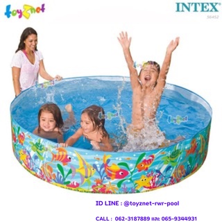 Intex สระน้ำ สระขอบตั้ง ลายการ์ตูน สัตว์น้ำใต้ทะเล 6 ฟุต (1.83x0.38 ม.) รุ่น 56452