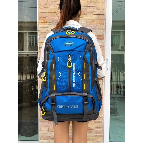 >ส่งของทุกวันจากกทม.<สินค้าคุณภาพแนะนำ กระเป๋าเป้เดินทาง RONGLIDA รุ่น OSG ขนาด50ลิตร ผ้าไนลอนหนา กันน้ำคุณภาพ