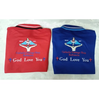 เสื้อโปโล Polo T-shirt แฟนคลับร้าน อักษร God Love You  คริสต์