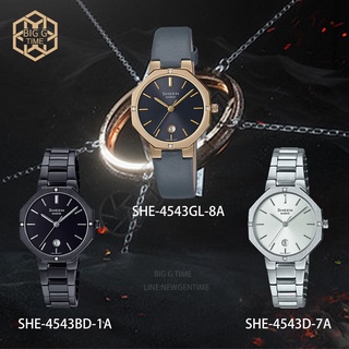 นาฬิกา casio ของแท้ casio ผู้หญิง นาฬิกา Casio สำหรับผู้หญิง SHE-4543BD-1/SHE-4543D-7/SHE-4543GL-8A รับประกัน 1 ปี