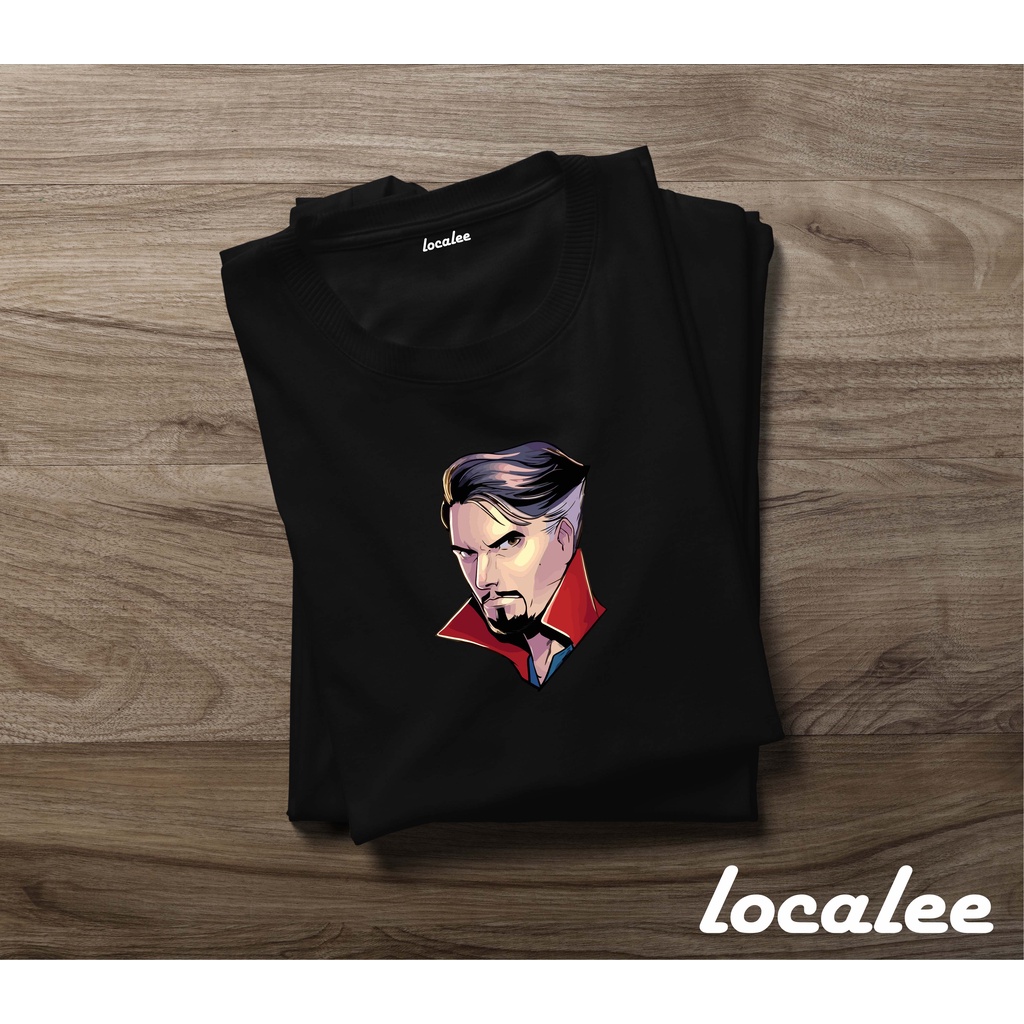 DR STRRANGE FACE BLACK TSHIRT-MARVEL AVENGER DR STRRANGE-UNISEX เสื้อยืด