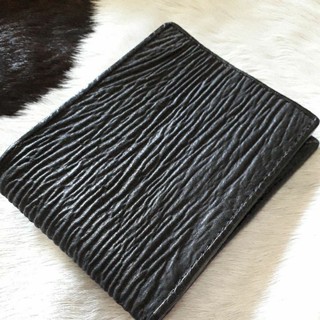 กระเป๋าหนังปลาฉลามฺBlackMens Wallet Genuine shark Skin Vintage1944 Leather Bi Fold