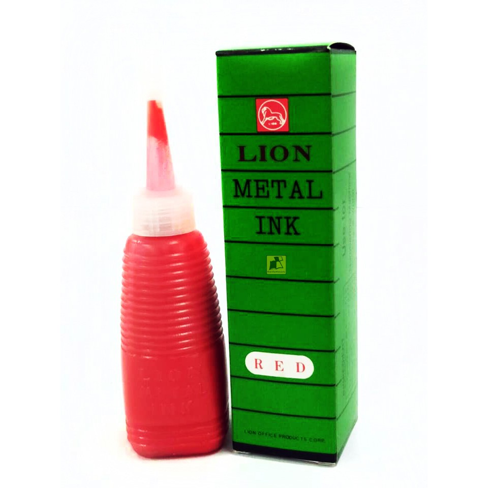 หมึกเติมเครื่องตีเบอร์(Numbering Machine) 28 ml. ตรา LION METAL INK #LMN-1