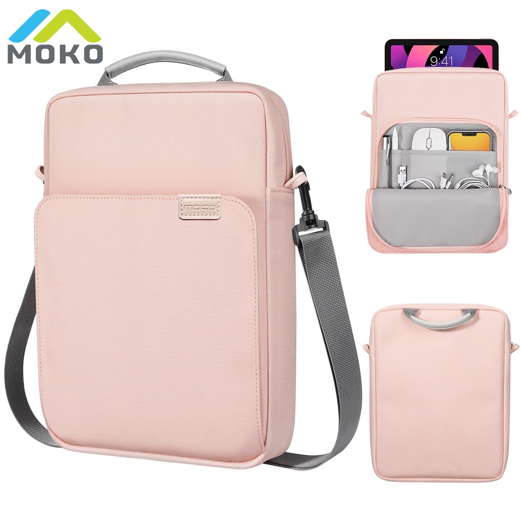 Moko กระเป๋าสะพายไหล่ 9-11 นิ้ว ป้องกันแท็บเล็ต สําหรับ Samsung Galaxy Tab S6 Lite S7 iPad Pro 11 2021-2018