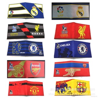 กระเป๋าสตางค์ ขนาดใหญ่ จุของได้เยอะ ลายฟุตบอลโลก Arsenal Real Madrid Manchester United Barcelona Liverpool Chelsea FC