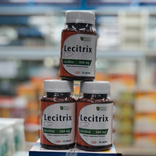 🔥บำรุงสมอง บำรุงตับ🔥 เลซิติน 500 มก ตรา Lecitrix 30 แคบซูล พร้อมส่ง💯