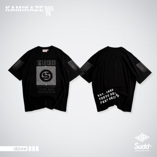 Sudd เสื้อยืดโอเวอร์ไซส์ รุ่น Kamikaze สีดำ