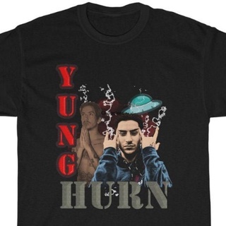 Yung Hurn Yung Hurn เสื้อยืดลําลอง แขนสั้น พิมพ์ลายแร็ปเปอร์ RnB สไตล์ฮิปฮอป