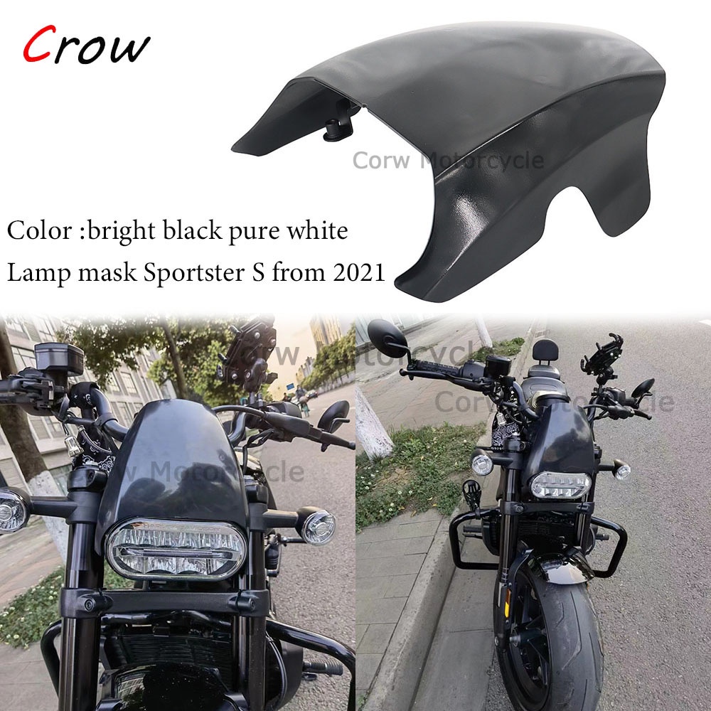 Motorcycle Gloss Black Front Mask Headlight Fairing Cover FOR Sportster S 1250 RH1250 RH 1250 2021 20222