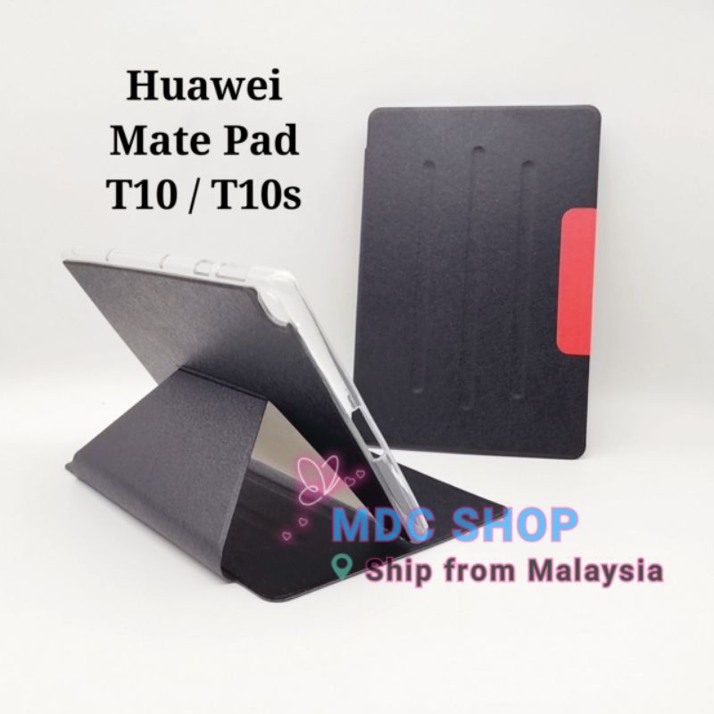 ESPEC Slim Flip Casing สําหรับ Huawei Mate Pad T10 T10s Folio Case Cover Saca Tab กระจกนิรภัย Skrin 
