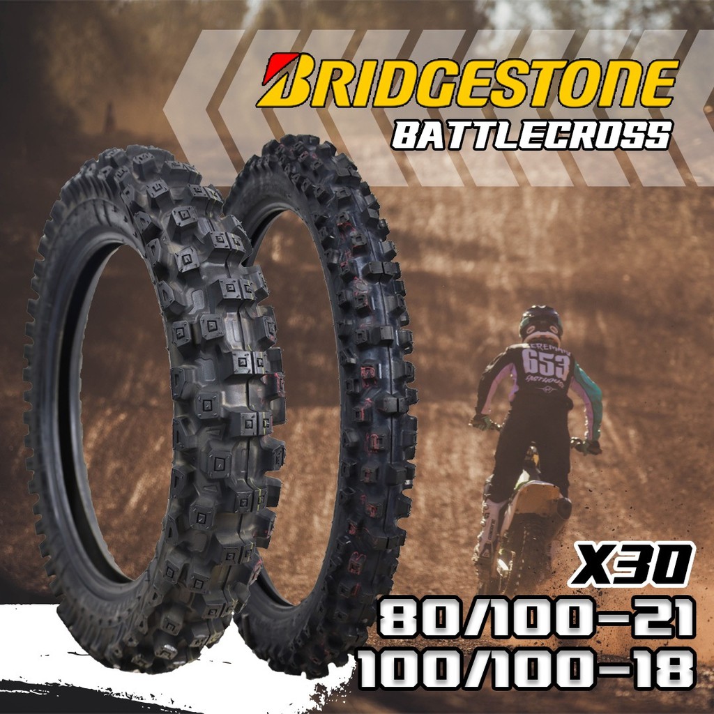 80/100-21 , 100/100-18 รุ่นX30 ยี่ห้อBRIDGESTONE ยางปี2022