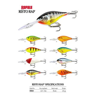 RAPALA RISTO RAP RR8 เหมาะกับปลาล่าเหยื่อในประเทศไทย