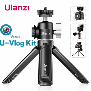 Ulanzi U-Vlog lite ขาตั้งกล้อง ขนาดเล็ก พร้อม 360° ขาตั้งกล้อง หัวบอล และไม้เซลฟี่ สําหรับกล้อง DSLR โทรศัพท์มือถือ