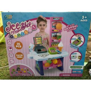 Jee shop cream dessert play set ร้านขายของ อุปกรณ์ 35ชิ้น