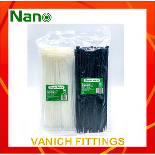 เคเบิ้ลไทร์ไนล่อน เบอร์ 10 12 14 ตรา Super Nano - Nylon Cable Tie