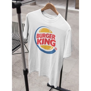 คอตต้อนคอกลมเสื้อยืด Unisex รุ่น Burger King T-Shirt สวยใส่สบายแบรนด์ Khepri 100%cotton comb รีดทับลายได้เลย ไม่ยืดไม่หด