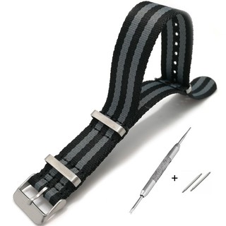 Seat Belt NATO Nylon Strap สายนาโต้เนื้อผ้านุ่มลื่น ลาย James Bond