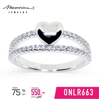 Memorine Jewelry แหวนเงินแท้ 925 ฝังเพชรสวิส (CZ) : ONLR663