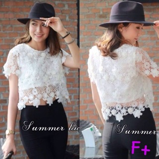 ราคา 280 บาท   Set 2 ชิ้น เสื้อลูกไม้แขนสั้นลายใกล้เคียง ลายสวยๆ มีซับใน พร้อมกับกางเกงสกินนี่สีดำ ท
