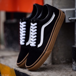 🔥VANS OLD SKOOL (Gumsole) "Black/Medium Gum"