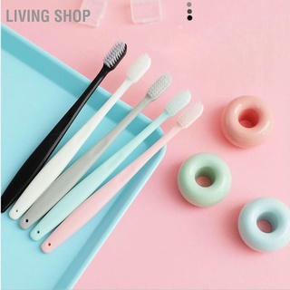 Living Shop Adults Toothbrushes Soft Brush Hair Multi Colors Toothbrush Set with Cover for Dental Care