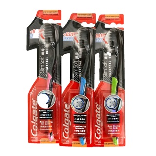 แปรงสีฟัน คอลเกต สลิมซอฟต์ ชาร์โคล Colgate Slim Soft Charcoal toothbrush