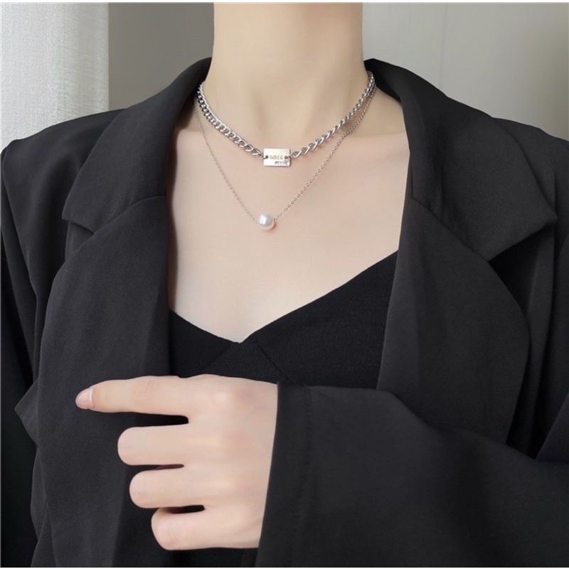 ️ สร้อยคอเงินดีไซน์หรูหรา MNO Accessories ️