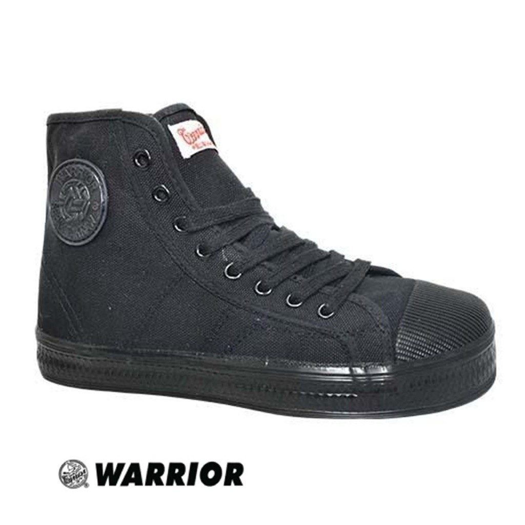 Warrior Mens Womens WB-8 High/Low Cut Black School/Takraw รองเท้ากีฬา Kasut Sekola Sekola Sepak ตะกร