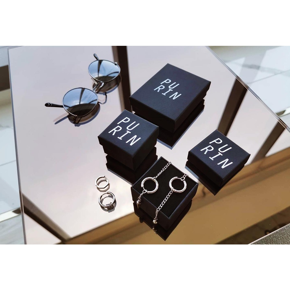 Purinmens สร้อยข้อมือ ดีไซน์โซ่กุญแจมือ light stronger than Titanium